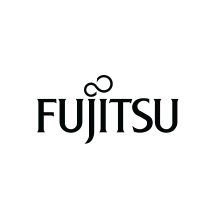 fujitsu black and white transparent logo