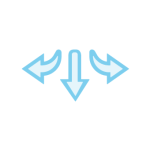 split system icon three arrows