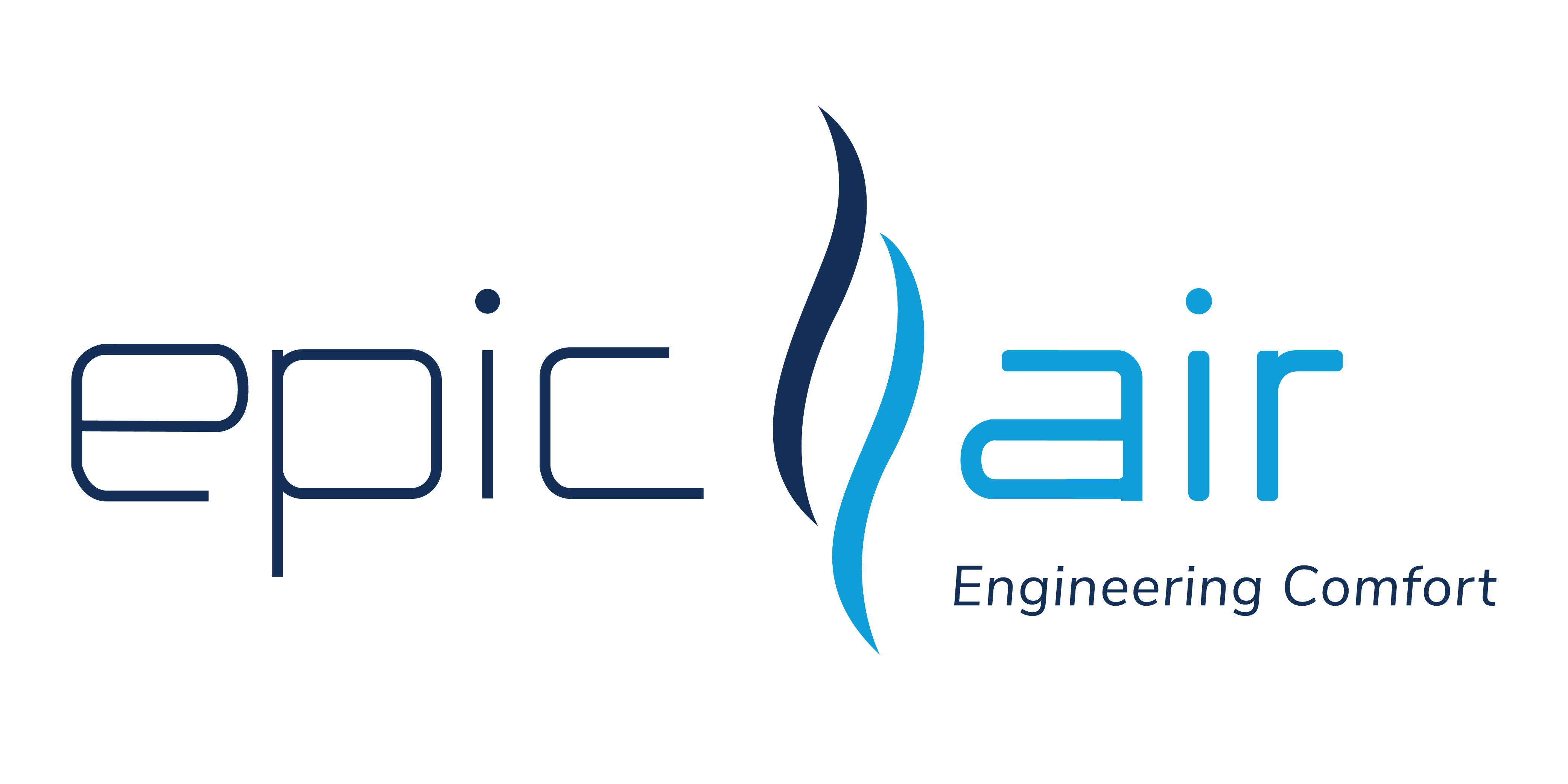 epic air colour transparent logo with engineering comfort tagline