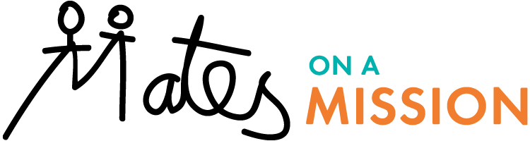 mates on a mission transparent colour logo